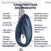 Powerful One Anillo vibrador con control via APP y carga USB